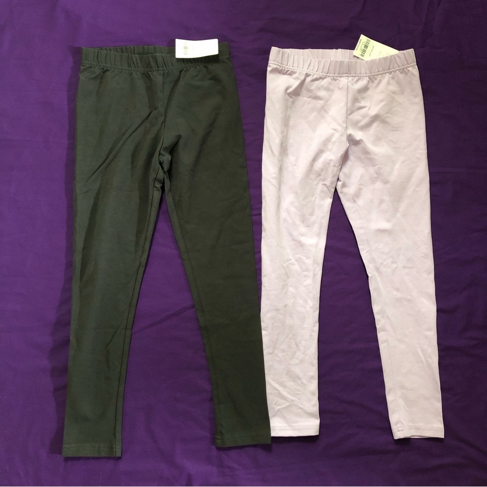 2 Pairs of Girls’ Lightweight Leggings Size 8